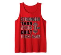 FITNESS MOTIVATION - STRONGER THAN YESTERDAY GYM GRAPHIC Tank Top