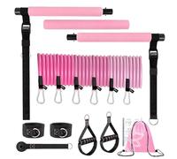 Fitness Pilates Bar - Resistance Band Gym Bar For Women, Yoga & Strength Training | Portable Home Workout Tool, Comple Body Exercise Kit