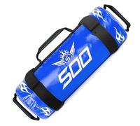 Fitness Power Sandbag, Heavy Duty Sand Filled Workout Training Gym Bag with Strong Handles Weighted Slam Bag for Weight Lifting, Running, Powerlifting Exercises (Blue, 20kg)