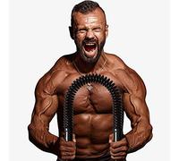 Fitness Power Twister Bar 30KG, 40KG, 50KG, 60KG Heavy Duty Spring Chest Expander for Shoulder, Arms and Chest Exercises, Upper Body Workout Strength Training, Forearm Exerciser, Arm Trainer (50)