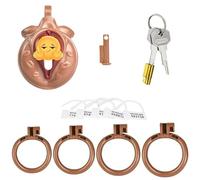 Fitness Protection Cage Can Be Worn With 4 Different Sizes Of Brown Resin Material For Exercise And Replaceable Rings. The Birdcage Has A Unique Design