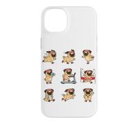 Fitness Pug Running Treadmill Marathon Finish Dog Case for iPhone 14 Plus