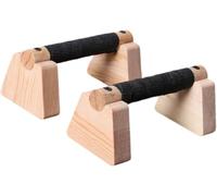 Fitness Push-up Bars, Wooden Parallettes, Strength Training Stable Anti Slip Grip Push Up Stand for Fitness, Gymnastics, Aerobics, Bodybuilding, Non-slip and Portable (20cm)