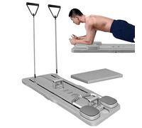 Fitness Pushup Board, Pilates Sliding Board Trainer, Automatic Rebound Thickened Elbow Support Pads Workout Tool for Indoor Outdoor Balance Gym Home Women Core
