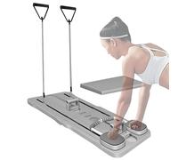 Fitness Pushup Board | Pilates Sliding Board Trainer - Core Workout Tool with Automatic Rebound Thickened Elbow Support Pads for Back Muscles Core Strength Exercise