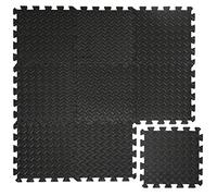 Fitness Puzzle Mat black 9 pcs each 30x30x1cm