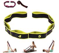 Fitness Resistance Band for Stretching and Yoga, Adjustable 8/10-Segment Multi-Loop Resistance Bands, Yoga Bands for Stretching, Daily Mobility & Gentle Home Exercise (Yellow)