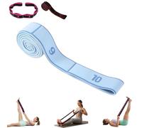 Fitness Resistance Band for Stretching and Yoga, Adjustable 8/10-Segment Multi-Loop Resistance Bands, Yoga Bands for Stretching, Daily Mobility & Gentle Home Exercise (Blue-10Grids)