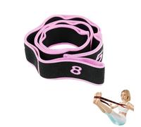 Fitness Resistance Band For Stretching And Yoga Multifunction Tension Rope 8 Loops Elastic Exercise Bands Fitness Equipment For Full Body Stretching Shaping And Fat Reduction Training(Magenta)