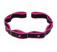 Fitness Resistance Band for Stretching and Yoga, Numbered 8-Section Resistance Band, Multi-Loop Elastic Stretching Strap for Yoga Pilates Fitness Full Body Workout (pink)