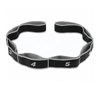 Fitness Resistance Band for Stretching and Yoga, Numbered 8-Section Resistance Band, Multi-Loop Elastic Stretching Strap for Yoga Pilates Fitness Full Body Workout (black)