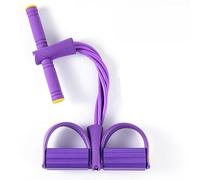 Fitness Resistance Bands 8-Tube Ankle Puller, Newly Upgraded, Twice as Durable as the 4-Tube Version, Suitable for Sit-ups and Full-Body Training Ankle Puller (Purple/Blue/Pink)(Purple)