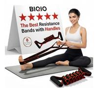 Fitness Resistance Bands with Handles Numbered Stretch Band for Stretching and Yoga Full Body Flexibility Exercise Pilates Strap Fashion Puller Seniors Beginner Glutes Arms