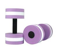 Fitness Resistance Bars Pair Hand Training Foam Dumbbells Pool Exercise Sticks Water Bars Swimming Training Strength Equipment Home Fitness Accessories Muscle Building Grip Aid (Purple, One Size)