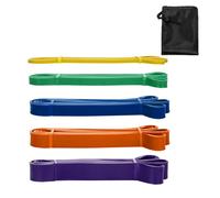 Fitness Resistance Loop Bands Set Latex Yoga Strength Training Pull Up Assist Home Gym Pack 5