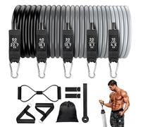 Fitness Resistance Straps - Adjustable Hangable Workout Bands For Home Gym Yoga Core Booty Arm Leg Training System | Heavy Duty Elastic Exercise Bands For Strength Training Routine