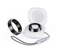 Fitness Ring - IP68 Water-Resistant Smart Ring with Sleep and Exercise Data Sync, Blood Oxygen Monitor and Charging Case