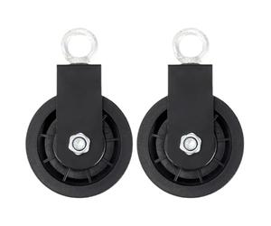 Fitness Roller, 2 Pieces Universal Robust Fitness Accessories - Home Fitness Cable Pull System - For Workouts on Cranes Lifting Blocks Cross Bars Cable Tractors and In The