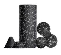 Fitness Roller Fascia Roller Set, 5-in-1 Myofascial Release with Fascia Ball Fascia Roller Small and Duoball Trigger Point Foam Roller Fascia Set, for Yoga Massaging Muscles After Gym Workouts (B)