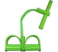 Fitness Rope Foot Pedal Full Body Exercise Sit-Up Pull Rope Resistance Band Yoga Sport Trainer Equipment For Abs, Legs Fitness Arm Leg Slimming Training (Green)