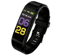 Fitness Step Tracker,Smart Activity Watch with Heart Rate, Blood Pressure Sleep Monitor, Step Calorie Counter IP67 Waterproof 14 Sports Mode Smartwatch for Android iOS Kids Women Men Black