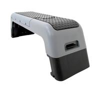 Fitness Stepper 3-Incline Adjustable Exercise Deck Home Gym Aerobic Stepper Step Platform(Black grey)