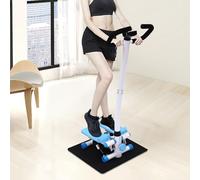 Fitness Stepper for Home Gym Exercise for Daily Cardio Workout Exercise Stepping Machine with Mat Floor Standing Fitness Stepper With Handlebars & Pedals, Low Noise
