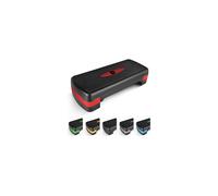 KAYMAN Exercise Steps - Fitness Stepper for Home & Gym, Suited for Aerobics, Cardio, Weights, Yoga, DVD Workout - Adjustable 2 Step Level Heights (10,15 cm) - Perfect Equipment for Fitness (Red)