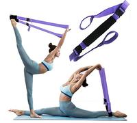 Fitness Stretch Strap - Adjustable Leg Stretch Band to Improve Body Flexibility, Premium Stretching Equipment for Exercise, Physical Therapy Rehab, Ballet Gymnastics Cheerleading Training (purple)
