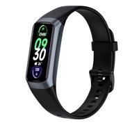 Fitness Tracker Activity Tracker Smart Watch 1.10''AMOLED Touch Color Screen,Smart Watch with 24/7 Blood Oxygen Heart Rate,Sleep Monitor,IP68 Waterproof,Step Counter Health for Women Men，Black