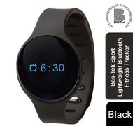 Fitness Tracker Black 7x7x1cm Lightweight Bluetooth Pedometer Watch Alarm [EEK: A+++]