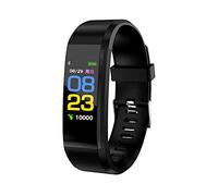 Fitness Tracker Bracelet with Heart Rate Blood Pressure Smart Band Activity Tracker Sleep Monitor Smart Watch Waterproof Health Tracker Smartband Bluetooth Wristband for Women Men (BLACK)