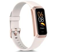 Fitness Tracker for Men Women 24/7 Heart Rate, Step Counter,IP68 Waterproof Activity Tracker with 25 Sport Modes with 1.1" AMOLED Touch Color Screen with Android and iOS Phones (Pearl White)