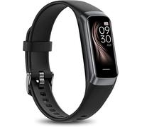 Fitness Tracker for Men Women 24/7 Heart Rate, Step Counter,IP68 Waterproof Activity Tracker with 25 Sport Modes with 1.1" AMOLED Touch Color Screen with Android and iOS Phones (Deep Space Black)