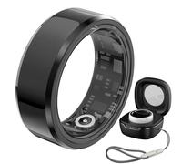 Fitness Tracker Ring with Charging Case, Waterproof, Monitors Heart Rate, Blood Oxygen, and Sleep for Health Tracking