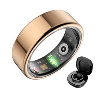 Fitness Tracker Ring with Charging Case, Waterproof, Monitors Heart Rate, Blood Oxygen, and Sleep for Health Tracking