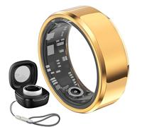 Fitness Tracker Ring with Charging Case, Waterproof, Monitors Heart Rate, Blood Oxygen, and Sleep for Health Tracking