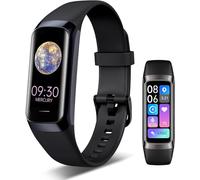 Fitness Tracker Smartwatch 1.43" AMOLED Display, Blood Pressure & Body Temperature Monitor - Waterproof Fitness Tracker with Heart Rate, SpO2, Sleep Tracking & Bluetooth Call for Android/iOS