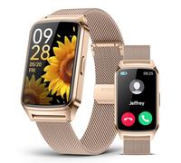 Fitness Tracker Smartwatch for Women Men, Step Counter Compatible with IOS Android, IP68 Waterproof Activity smart watch with Sleep Monitor, Sports Modes and Pedometer (Casual, Gold, 1.57)