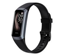 Fitness Tracker with 24/7 Heart Rate Blood Oxygen Sleep Monitor,Activity Tracker with 1.1" AMOLED Touch Color Screen, Multiple Sport Modes Step Counter,IP68 Waterproof for Women Men (Dark Black)