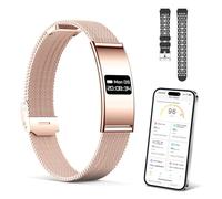Fitness Tracker with Sleep Monitor, 24/7 Activity Tracker with Step/Heart Rate/Pressure/, IPX8 Waterproof Fitness Watch, Smart Watch for Women Men with 2 Bands, iOS & Android Compatible (Gold）