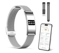 Fitness Tracker with Sleep Monitor, 24/7 Activity Tracker with Step/Heart Rate/Pressure/, IPX8 Waterproof Fitness Watch, Smart Watch for Women Men with 2 Bands, iOS & Android Compatible (Silver）