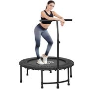 Fitness Trampoline 40" Mini Kids & Adults Rebounder Handle Indoor Exercise