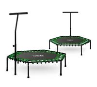 Fitness trampoline with handle 127 cm Neo-Sport - hexagonal green