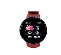 Fitness Watch D18 Bracelet BT4.0 Smart Sleep Smart Watch Nwi102 (Red, One Size)