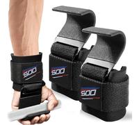 Fitness Weight Lifting Hook Straps for Men & Women Thick Wrist Padding Lifting Grips for Powerlifting, Shrugs, Rows & Deadlift Support Gym Straps with Pull Up Hooks(Pair)