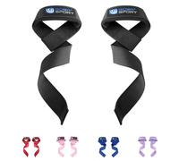 Fitness Weight Lifting Straps Anti Slip Gym Powerlifting Deadlifting Bodybuilding Workout Strength Training Hand Bar Grips Neoprene Gel padded Wrist Support Unisex Men Women (Black)