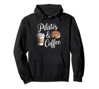 Fitness Wellness Workout Pilates And Coffee Cinnamon Bun Pullover Hoodie