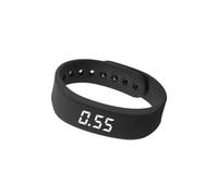 Fitness Wristband Round Color Display Step Meter Calorie Observer Quiet Beating Alarm Music Reiteration Weather Alert For Daily Use Gym Nonallergenic Elastomer Intelligent Activity Observer
