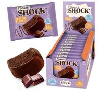 FitnesSHOCK Chocolate Brownie without Added Sugar, 15% Protein, satiating dietary fibre, Soft Texture, 10 Pieces, 50g